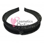 Bentita deosebita pentru par din Satin Hand Made BTP048 - Black cu strasuri Bentita deosebita pentru par din Satin Hand Made BTP048 - Black cu strasuri